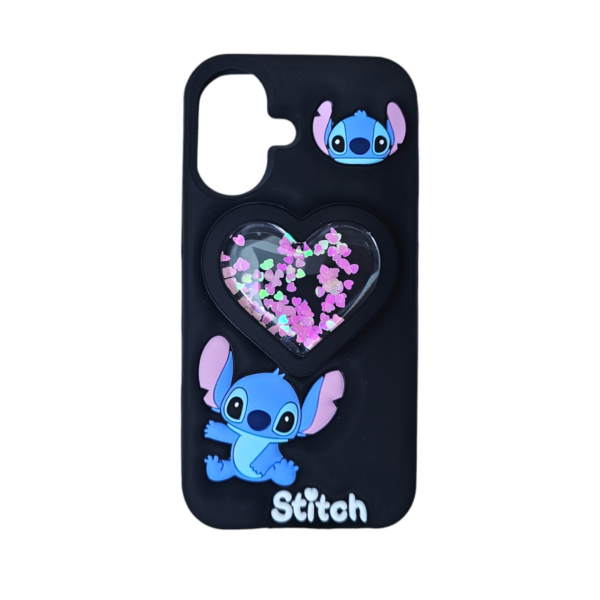 Coque Silicone Stitch coeur noir