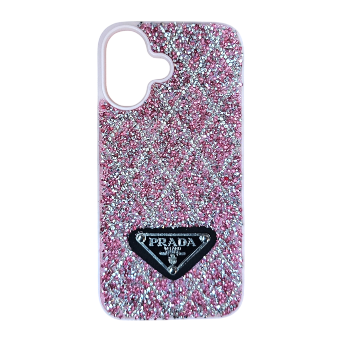 coque iPhone Prada rose