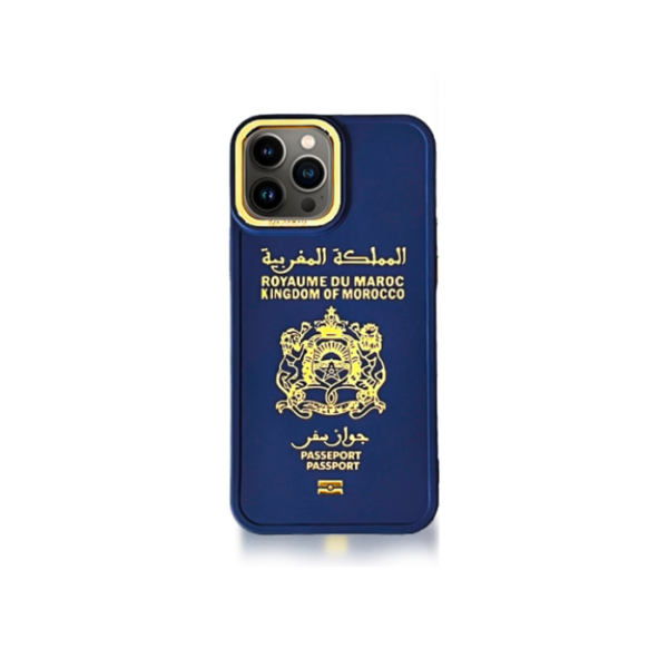 Coque Passport maroc bleu